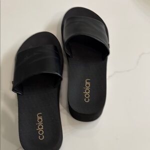 Cobian Black Slide Sandals Minimalist Comfort